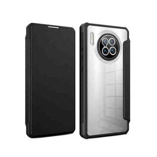 For Huawei Mate 30 Pro Magnetic Flip Leather Phone Case(Black)