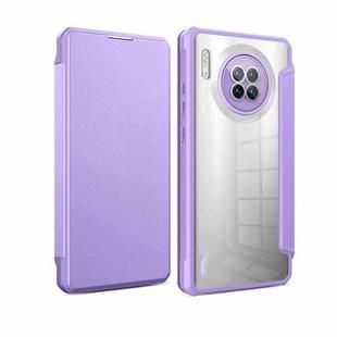 For Huawei Mate 30 Magnetic Flip Leather Phone Case(Purple)