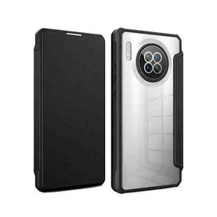 For Huawei Mate 30 Magnetic Flip Leather Phone Case(Black)