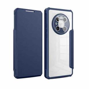 For Huawei Mate 40 Pro Magnetic Flip Leather Phone Case(Blue)