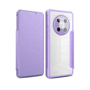 For Huawei Mate 40 Magnetic Flip Leather Phone Case(Purple)