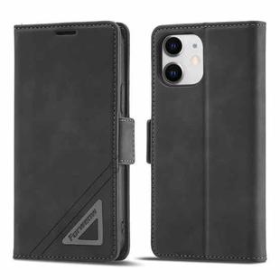 For iPhone 12 mini Forwenw Dual-side Buckle Leather Phone Case (Black)