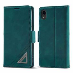 For iPhone XR Forwenw Dual-side Buckle Leather Phone Case(Dark Cyan)