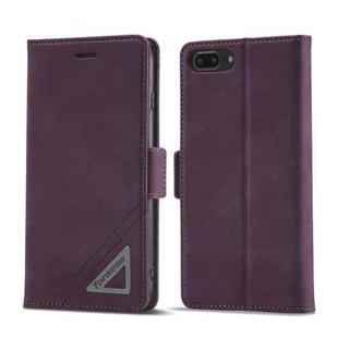 Forwenw Dual-side Buckle Leather Phone Case For iPhone 7 Plus / 8 Plus(Wine Red)