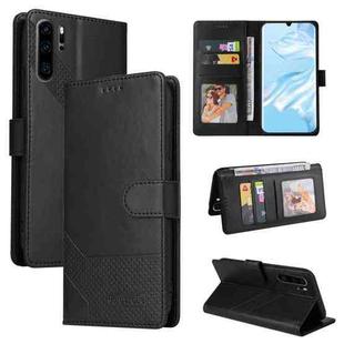 For Huawei P30 Pro GQUTROBE Skin Feel Magnetic Leather Phone Case(Black)