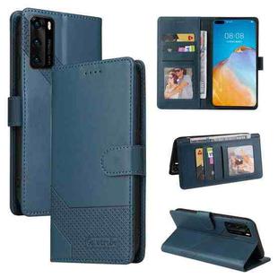 For Huawei P40 Pro GQUTROBE Skin Feel Magnetic Leather Phone Case(Blue)