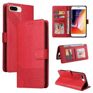 GQUTROBE Skin Feel Magnetic Leather Phone Case For iPhone 8 Plus / 7 Plus(Red)