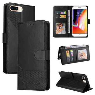GQUTROBE Skin Feel Magnetic Leather Phone Case For iPhone 8 Plus / 7 Plus(Black)
