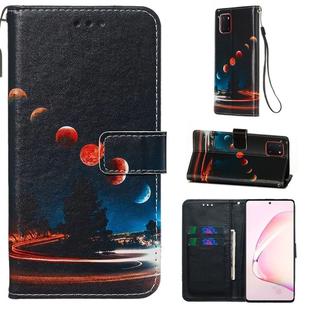For Galaxy A81 Colored Drawing Pattern Plain Weave Horizontal Flip Leather Case with Holder & Card Slot & Wallet&Lanyard(Wandering Earth)
