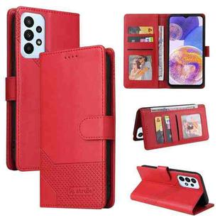 For Samsung Galaxy A23 GQUTROBE Skin Feel Magnetic Leather Phone Case(Red)