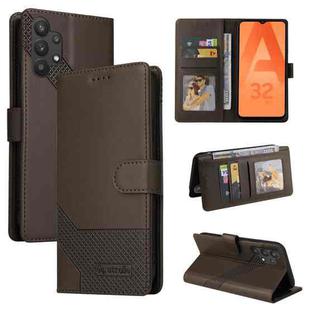 For Samsung Galaxy A32 5G GQUTROBE Skin Feel Magnetic Leather Phone Case(Brown)