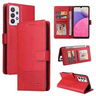 For Samsung Galaxy A33 5G GQUTROBE Skin Feel Magnetic Leather Phone Case(Red)