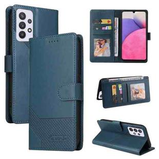 For Samsung Galaxy A33 5G GQUTROBE Skin Feel Magnetic Leather Phone Case(Blue)