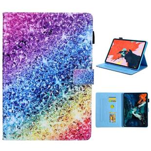 For iPad Pro 11 (2020) & (2018) Painted Pattern Tablet PC Protective Leather Case with Bracket & Card Slot & Photo Holder(Colorful Diamonds)