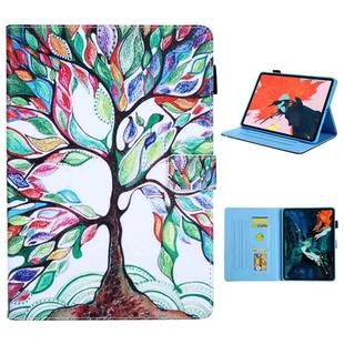 For iPad Pro 11 (2020) & (2018) Painted Pattern Tablet PC Protective Leather Case with Bracket & Card Slot & Photo Holder(Life Tree)