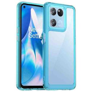 For OnePlus Ace Racing Colorful Series Acrylic + TPU Phone Case(Transparent Blue)