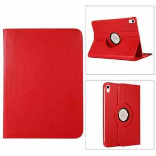 For iPad 10th Gen 10.9 2022 360 Degree Rotation Litchi Texture Flip Leather Tablet Case with Holder (Red)