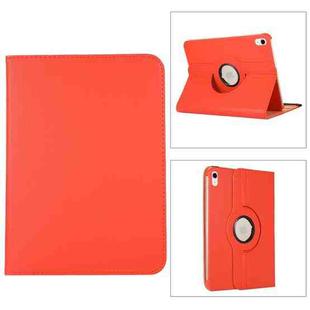 For iPad 10th Gen 10.9 2022 360 Degree Rotation Litchi Texture Flip Leather Tablet Case with Holder (Orange)