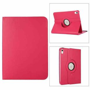 For iPad 10th Gen 10.9 2022 360 Degree Rotation Litchi Texture Flip Leather Tablet Case with Holder (Rose Red)