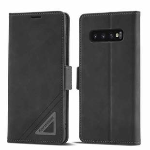 For Samsung Galaxy S10 Forwenw Dual-side Buckle Leather Phone Case(Black)