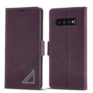 For Samsung Galaxy S10e Forwenw Dual-side Buckle Leather Phone Case(Wine Red)