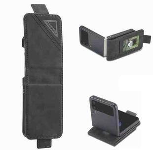 For Samsung Galaxy Z Flip3 5G Forwenw Dual-side Buckle Leather Phone Case(Black)