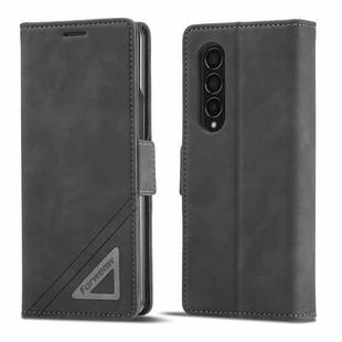 For Samsung Galaxy Z Fold3 5G Forwenw Dual-side Buckle Leather Phone Case(Black)