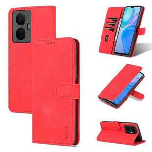 For vivo Y77e/Y77 5G Global AZNS Skin Feel Calf Texture Horizontal Flip Leather Phone Case(Red)