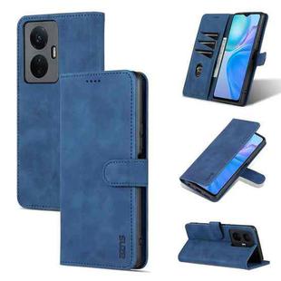 For vivo Y77e/Y77 5G Global AZNS Skin Feel Calf Texture Horizontal Flip Leather Phone Case (Blue)