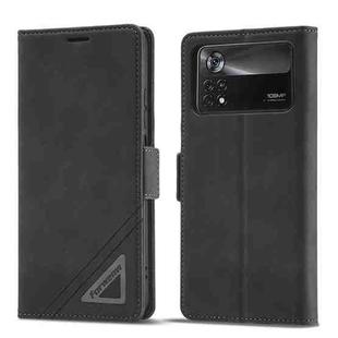 For Xiaomi Poco X4 Pro 5G Forwenw Dual-side Buckle Leather Phone Case(Black)