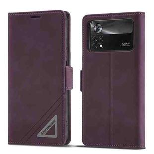 For Xiaomi Poco M4 Pro 4G Forwenw Dual-side Buckle Leather Phone Case(Wine Red)