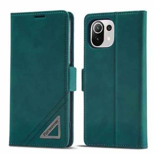 For Xiaomi Mi 11 Lite Forwenw Dual-side Buckle Leather Phone Case(Dark Cyan)