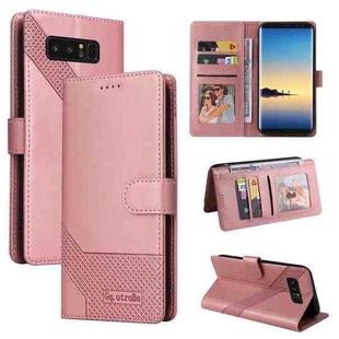 For Samsung Galaxy Note8 GQUTROBE Skin Feel Magnetic Leather Phone Case(Rose Gold)