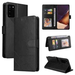 For Samsung Galaxy Note20 Ultra GQUTROBE Skin Feel Magnetic Leather Phone Case(Black)