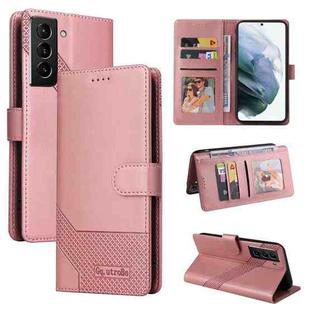 For Samsung Galaxy S22 5G GQUTROBE Skin Feel Magnetic Leather Phone Case(Rose Gold)