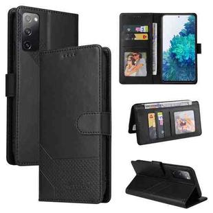 For Samsung Galaxy S20 FE GQUTROBE Skin Feel Magnetic Leather Phone Case(Black)