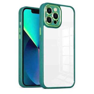 For iPhone 12 Cat-eye Electroplating TPU + Acrylic Phone Case(Green)