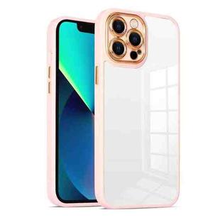 For iPhone 12 Pro Cat-eye Electroplating TPU + Acrylic Phone Case(Orange)