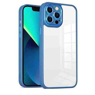 For iPhone 13 Pro Max Cat-eye Electroplating TPU + Acrylic Phone Case (Blue)