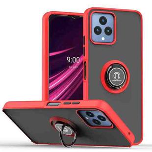 For T-Mobile REVVL 6 5G Q Shadow 1 Series TPU + PC Phone Case with Ring(Red)