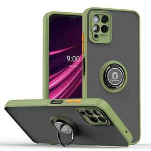 For T-Mobile REVVL 6 Pro 5G Q Shadow 1 Series TPU + PC Phone Case with Ring(Green)