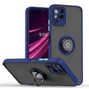 For T-Mobile REVVL 6 Pro 5G Q Shadow 1 Series TPU + PC Phone Case with Ring(Royal Blue)