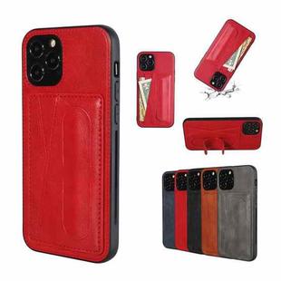 For iPhone 12 PU Leather Card Slot Phone Case(Red)