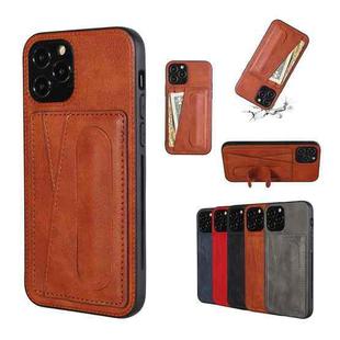 For iPhone 14 PU Leather Card Slot Phone Case (Khaki)