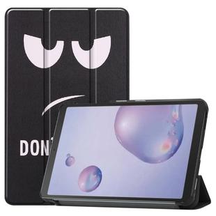 For Galaxy Tab A 8.4 (2020) Colored Drawing Horizontal Flip Leather Case, with Three-folding Holder(Big Eye Me)
