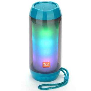 T&G TG643 Portable LED Light Waterproof Subwoofer Wireless Bluetooth Speaker(Light Blue)