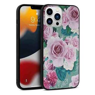 For iPhone 11 Pro Flowers Pattern Leather Phone Case (Green)