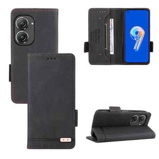 For Asus Zenfone 9 Magnetic Clasp Flip Leather Phone Case(Black)