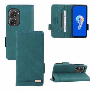 For Asus Zenfone 9 Magnetic Clasp Flip Leather Phone Case(Green)