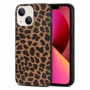 For iPhone 14 TPU Leather Phone Case (Yellow Leopard Texture)